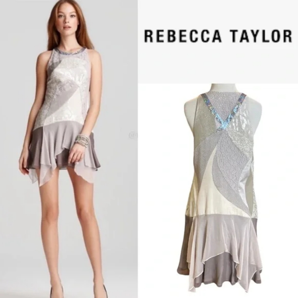 REBECCA TAYLOR SILK RUNWAY HALTER DRESS **NWT**